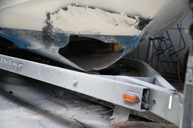 Fiberglass hull repair and interior replacement
